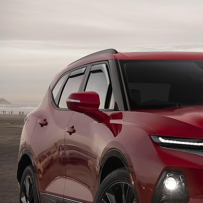 Nilight Durable in Channel Rain Guards for Chevy Blazer 2019 2020 2021 2022 2023 2024 2025 Window Deflectors, Vent Window Visors-4pcs