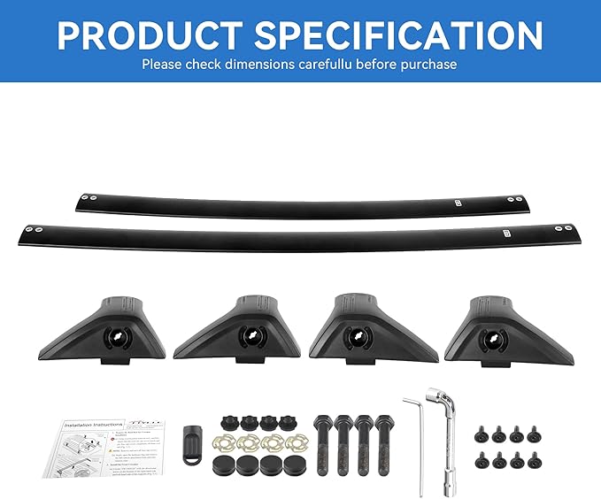 220LBS Roof Rack Cross Bars for 2019-2025 RAV4 XLE XSE Premium Limited Hybrid LE with Side Rails, Lockable Aluminum Crossbars Cargo Rooftop Luggage Canoe Kayak Bicycle roof Bag