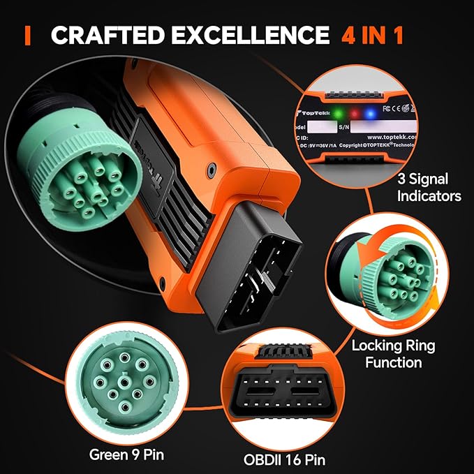 Real-Time DPF Regeneration Monitor, OBD2 Code Reader for Heavy Duty Truck Compatible with Volvo Engines, Condition-Based Regen and Reset for Smoother Driving