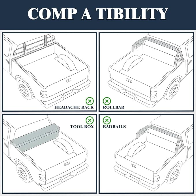 Perfit Liner Soft Roll Up Truck Bed Tonneau Cover 5.8 FT Compatible with 2007-2018 Chevy Silverado GMC Sierra 1500 5.8 FT