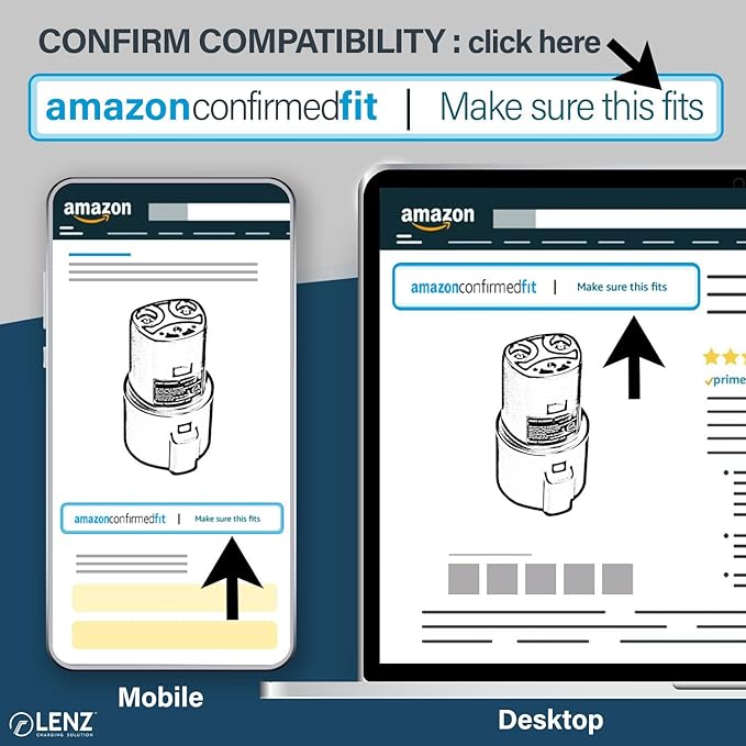 LENZ Level 2 40A 240V EV Charging Station with NEMA 14-50 Plug, Compatible with All EVs, 24-Foot Cable, Weatherproof, Safety Certified, ETL Listed to UL 2594, Energy Star, FCC Certified