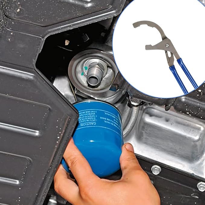 Oil Filter Wrenches, 9 Inch Adjustable Oil Filter Pliers, Automotive Oil Filter Removal Tools for Engine Filters, Cars, and Trucks