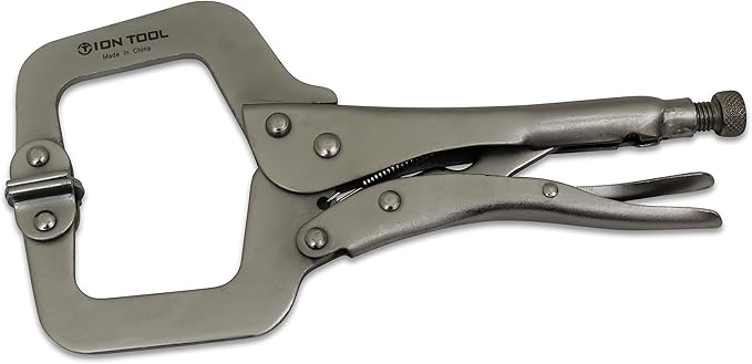 6 Pack - 11” C-Clamp Locking Pliers, Swivel Pads