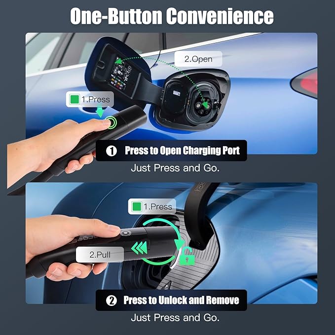 Tesla Portable Charger Level 2-40 Amp Home/Outdoor EV Charger with Smart App, Delay Timer, 25Ft Cable, NEMA 14-50 Plug, FCC/UL/ETL Certified, Compatible with Model 3/Y/X/S/Cybertruck(NACS)