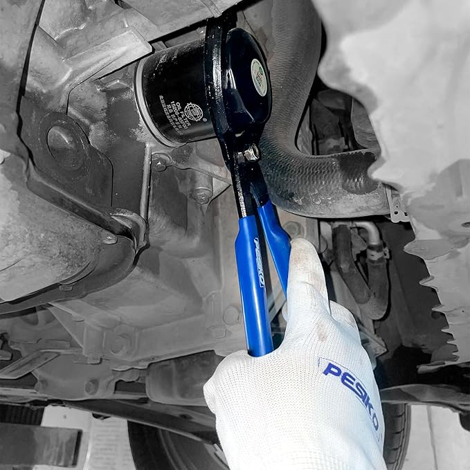 12" Adjustment Oil Filter Pliers, 60mm to 102mm Universal Oil Filter Removal Tool for Easily Remove Engine Oil Filter