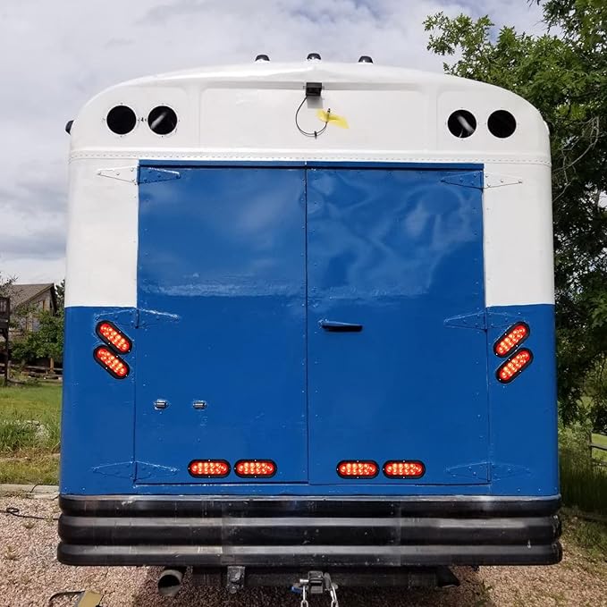 Nilight 6 Inch Oval Red LED Trailer Tail Light Surface Mount 2PCS 10 LEDs Waterproof Stop Brake Turn Trailers Lights for Truck RV Boat Bus Lorry Camper Van Caravan