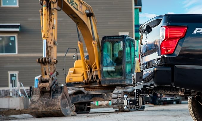 FASTWAY Flash Force Adjustable Steel Ball Mount, Dual Hitch Balls, Quick Height Adjustment, Stowable, for 2" and 2-1/2" Receiver, Heavy Duty (67-00-7130, 3" Drop, 3-1/2" Rise, 2" Receiver)