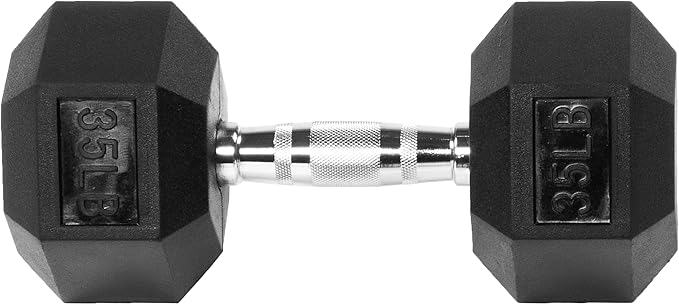 OLIXIS Rubber Hex Dumbbells,Assorted Weights for Home Gym Workouts, Strength Building & Fitness Training
