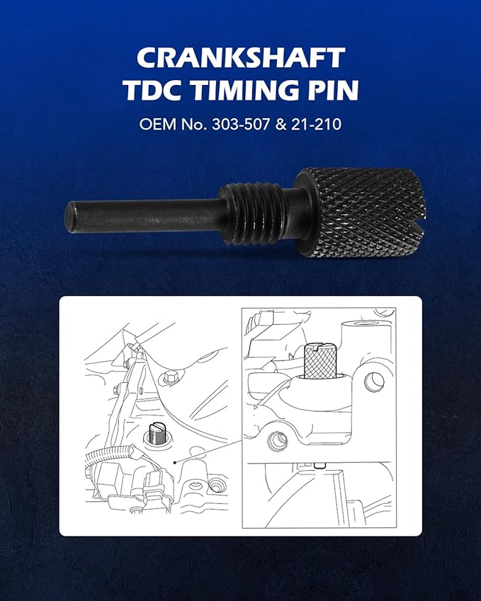 Orion Motor Tech Camshaft Alignment Tools, 3pc Cam Timing Belt Tool Set for Ford Mazda 2.0L 2.3L 2.5L MZR Duratec Engines, Timing Peg for 1994-2012 Ford Contour Cougar Edge Escape Explorer Focus More