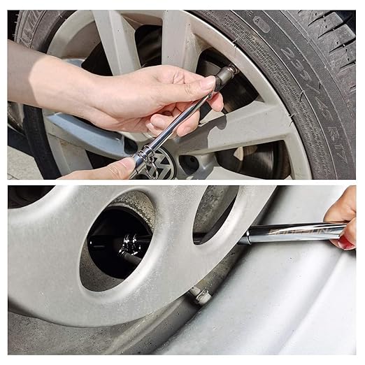 GODESON Dual Head Tire Pressure Gauge,Heavy Duty Pen Tire Gauge Range 10-150PSI; 1-10Bar,Dual Head Truck Air Pressure Gauge (Pack of 12)…