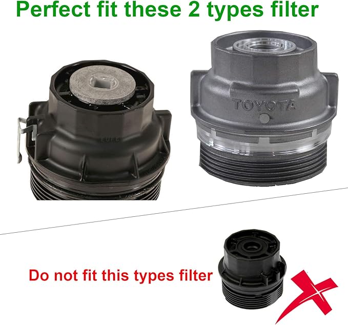 3mirrors Oil Filter Wrench set, Drain Hose & Engine Oil Funnel Set for Toyota Lexus 2.0L - 5.7L Engine with 64mm Cartridge Style Oil Filter System