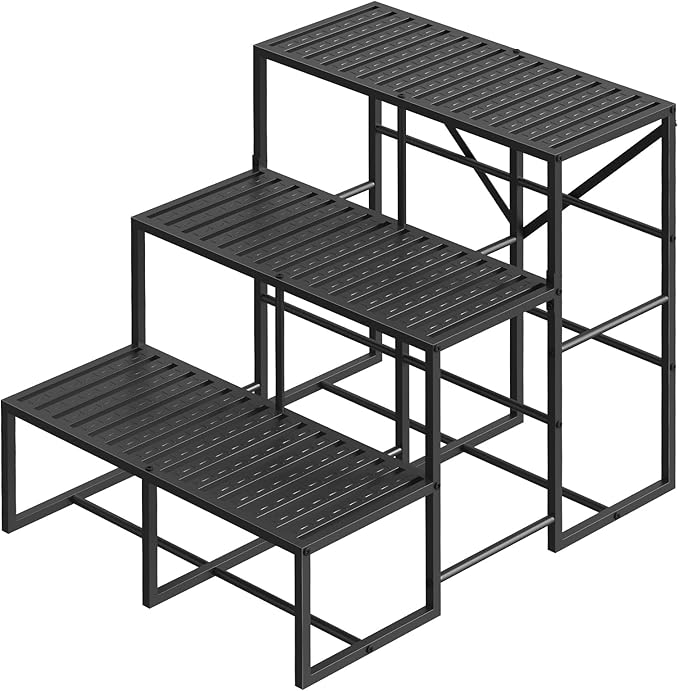 LIANTRAL 3 Step RV Stairs, Non-Slip Hot Tub Steps, Outdoor Stairs for Safe Entry and Exit, Portable Step Ladder for Pool, Mobile Home, Campers, Porch