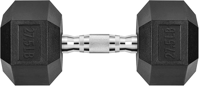 Hex Dumbbell 45-480 lb Set, Rubber Encased Exercise & Fitness Dumbbells for Home Gym, Hand Weights for Strength Training
