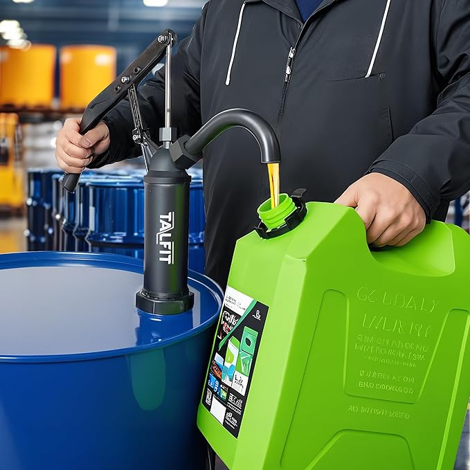 Lever Action Barrel Pump,55 Gallon Drum Pump, For Fuels, Chemicals, Corrosive Liquids, Water Based Fluids, Fits 5 to 55 Gallon Drums & Barrels (PPS - Ultra - Strong Corrosion Resistance)