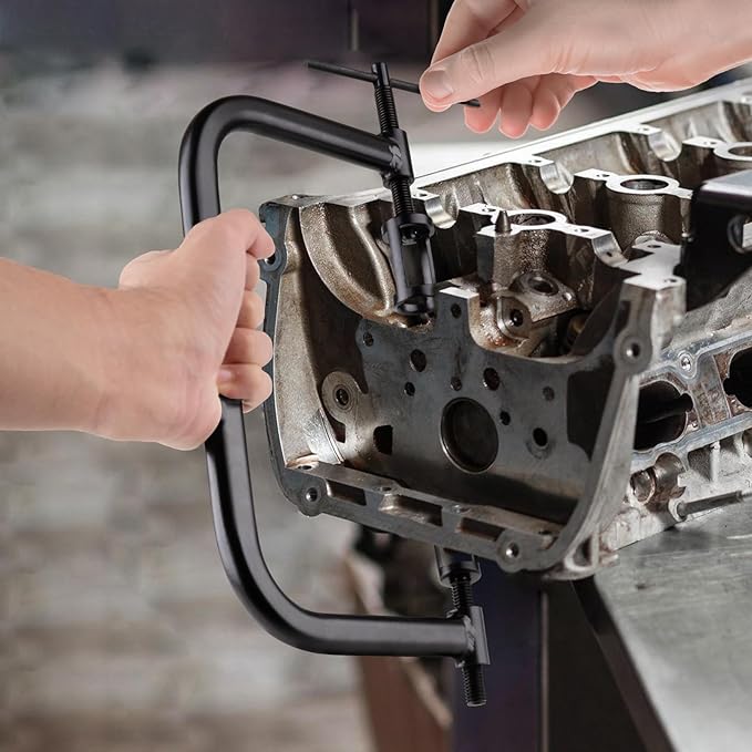 Valve Spring Compressor Set, 12PCS Valve Spring Clamp Removal Tool with Valve Lapping Tool for Motorcycle, ATV, Car, Small Engine Vehicle Equipment