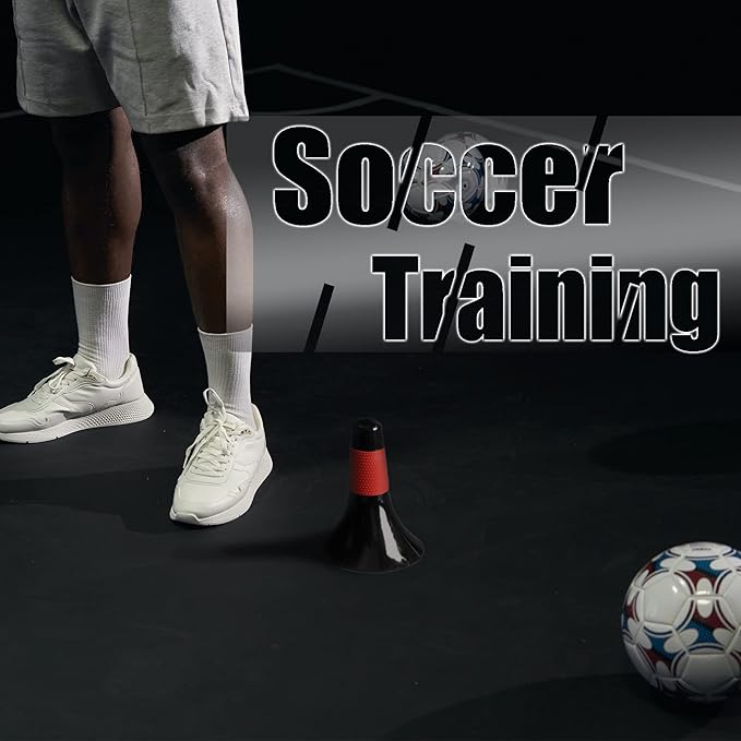 8 Pcs Sport Cones for Drills,9 Inch Agility Training Cones Sports with Carry Bag, Basketball Training Cones for Soccer Football Basketball Speed Grab Drills and Training