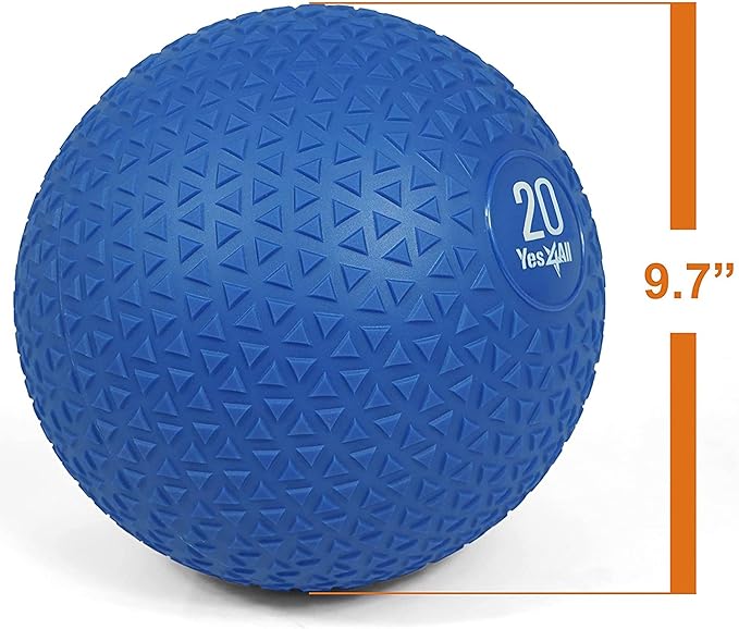 Yes4All Slam Balls, 10-40lb Weighted Ball Weight, Durable PVC Sand Filled Workout Dynamic Slam Ball for Core Strengthen