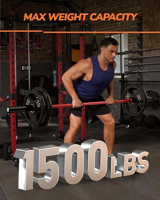 7ft Olympic Barbell Bar, 44LB Load 1500 lbs Capacity, Weight Bars for Gym Home Exercises, Weights Lifting, Squat, Powerlifting, Bench Press Bar Fit 2" Plates