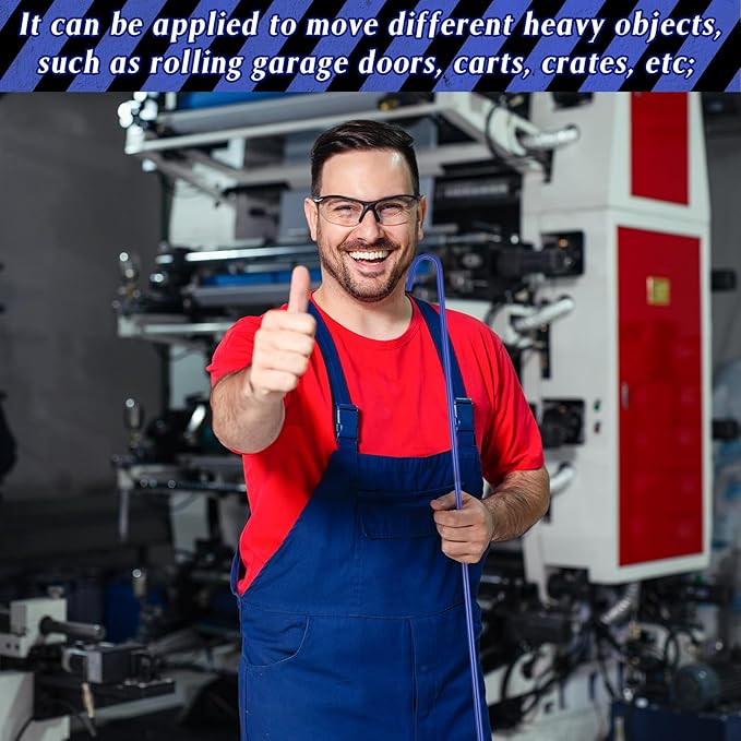 Zonon 4 Pack 31" Blue Fifth Wheel Puller 5th Wheel Pin Puller for Semi Truck Cotter Spring Pulling Tool Solid Steel Dock Hooks Portable Type Lifting J Hook for Pulling Storm Drain Manhole Covers