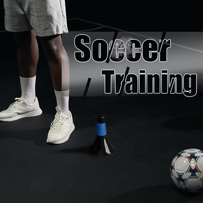 8 Pcs Sport Cones for Drills,9 Inch Agility Training Cones Sports with Carry Bag, Basketball Training Cones for Soccer Football Basketball Speed Grab Drills and Training