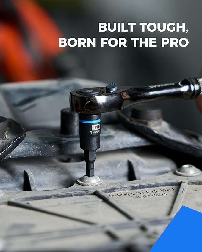 toolant 15PCS Hex Bit Socket Set, Metric Allen Socket Set, 1/4", 3/8" And 1/2" Drive, S2 Alloy Steel, 2.5mm-19mm