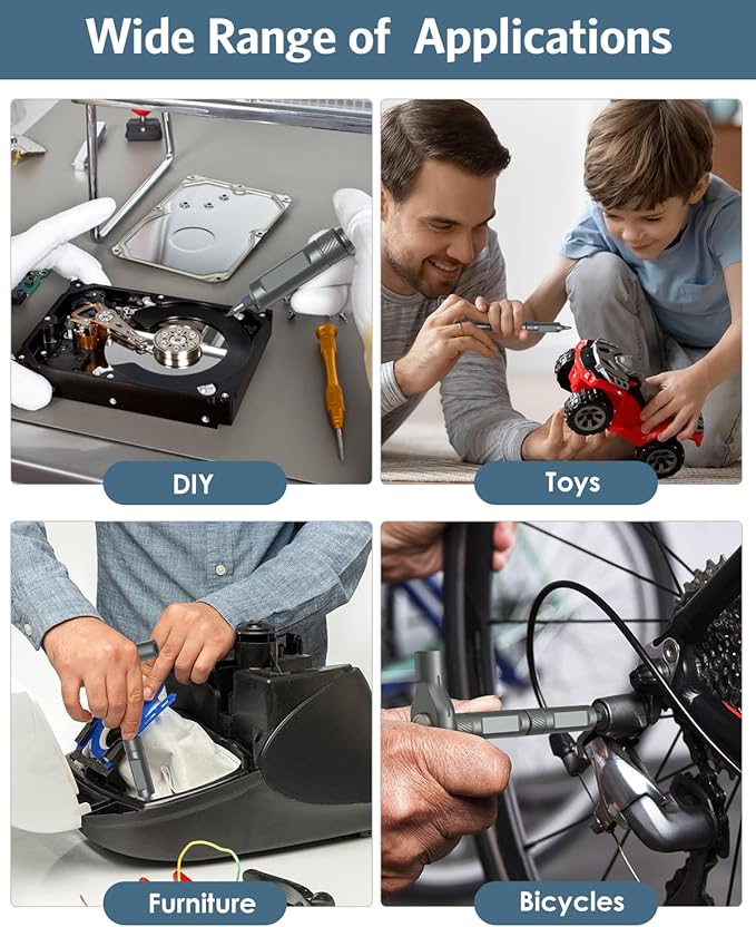 Upgraded 42 in 1 Magnetic Screwdriver Set, Ankilo DIY Ratchet Screwdriver Set With T Handle, Blue Portable Storage Case, DIY Repair Tool Kit Gifts, for Home, Bike, Repairs for Christmas Gifts