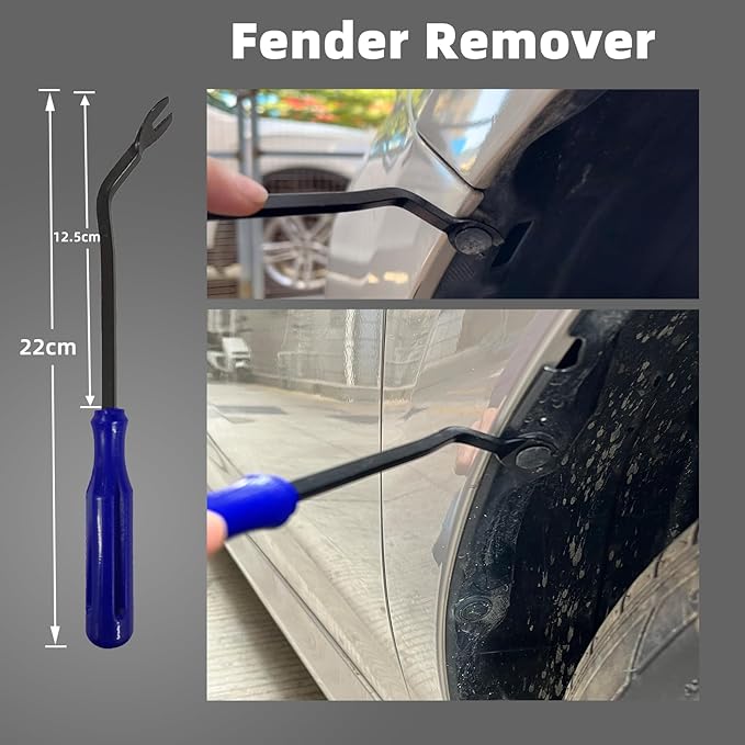 Big Size Dent Rods, Paintless Car Dent Removal Tool,Front Fender Damage Repair, Curved Rod Crowbar,Hook Rods Tools Kit