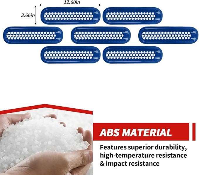 For JK JKU Front Grille Inserts Blue Grill Mesh Clip-on Trim Covers fit for Jeep Wrangler JK & JKU 2007-2017 Exterior Accessories