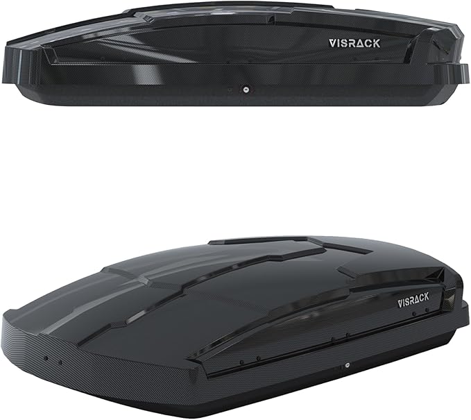 Hard Shell Roof Cargo Carrier with Security Keys, Roof Box, Cargo Box, 58.3 (L) x35.4 (W) x13(H) Inches, 15.5 Cubic Feet (Tool-Free Install), Carbon Black