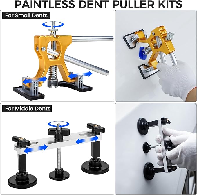 Car Dent Puller Kit, 56PCS Paintless Dent Removal Tools, Car Dent Repair Kit Adjustable Dent Lifter,Bridge Puller, Dent Remover Tool for Car Auto SUV Hail Damage DIY Repair