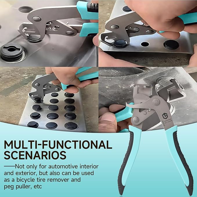 Car Clip Pliers and Disassembly Tools, Multi-Functional Panel Clip Removal Plier, Buckles, Rivets, Open The Panels Effortlessly Without Damage