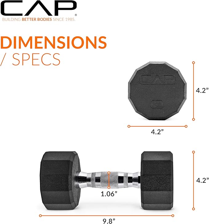 CAP Barbell Coated Dumbbell Weight | Multiple Options Pairs & Sets