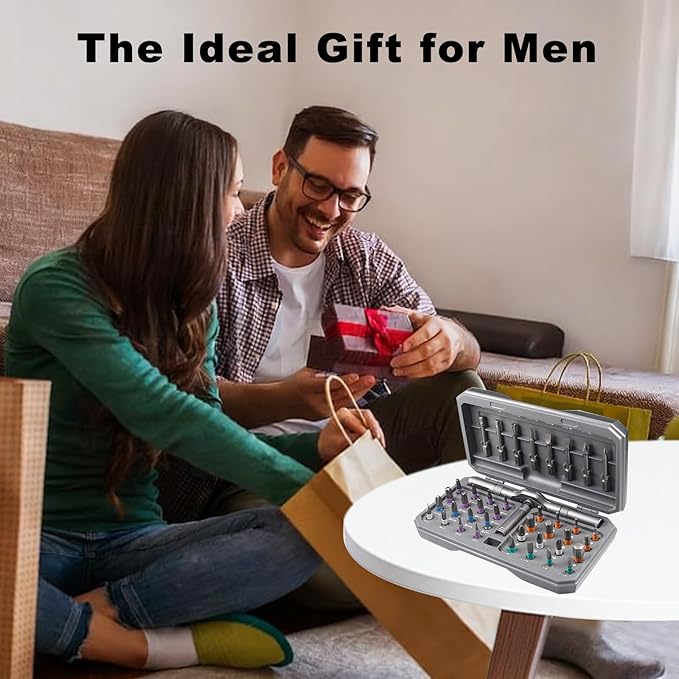 42 in 1 Magnetic Screwdriver Set,Precision Ratchet Screwdriver Set with Detachable Ratchet Handle, Multi Bit DIY Repair Tool Kit for Electrical Appliance Repair,Furniture Assembly,Computer,Bicycle