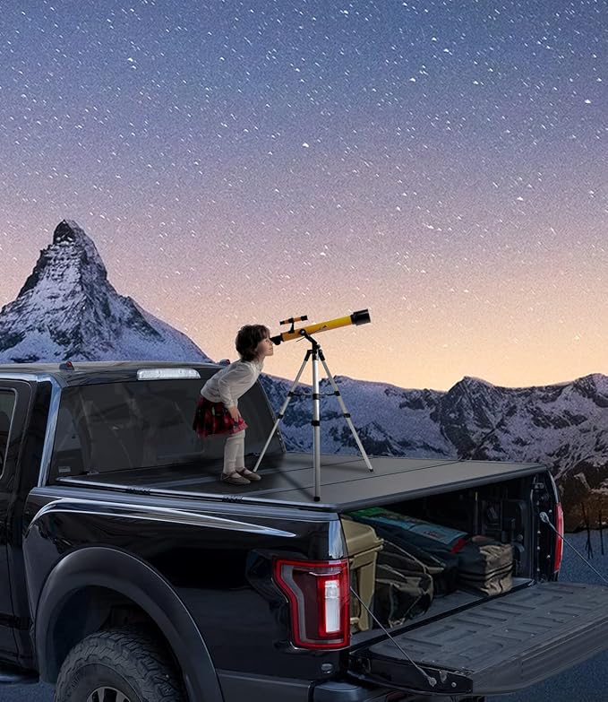 TIPTOP Tri-Fold Hard Tonneau Cover Truck Bed FRP On Top for 2015-2025 F150 6.5ft Bed (78.9") | TPM3 |