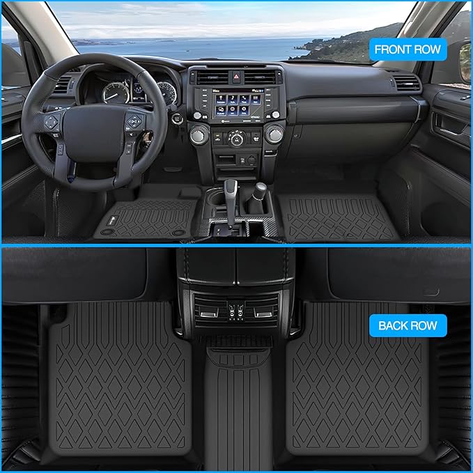 Nilight TPE Floor Mats for Ford Bronco Sport 4-Door 2021 2022 2023 2024 2025 All Weather Custom Fit Heavy Duty Floor Liners