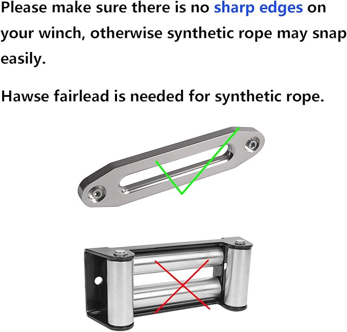 Ucreative 1/4 Inch x 50 Feet 10,000LBs Synthetic Winch Line Cable Rope with Black Protecing Sleeve for ATV UTV (Blue)