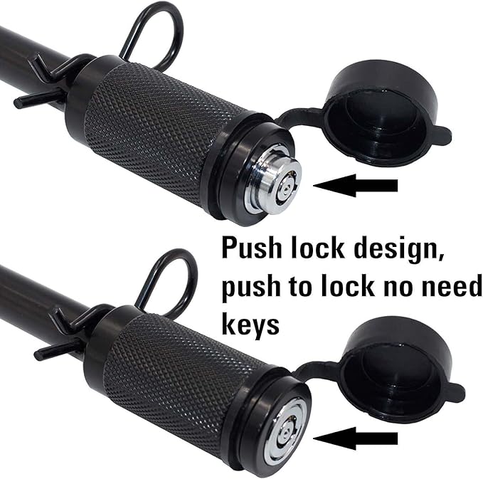 79832 Keyed Alike 5/8" Trailer Hitch Lock with Extra Long 4-1/2" Span, Double Safety Tow Hitch Locking Pin for 3" Receivers and Adjustable Channel Mounts, 2-Pack