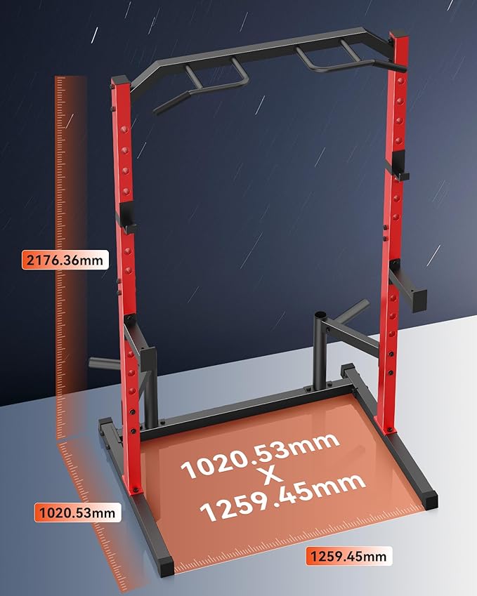 OPPSDECOR Power Cage, Multi-Function Power Rack with Adjustable Cable Pulley System, Squat Rack with Pull-up Bar, J-Hooks, More Training Attachment for Home Gym