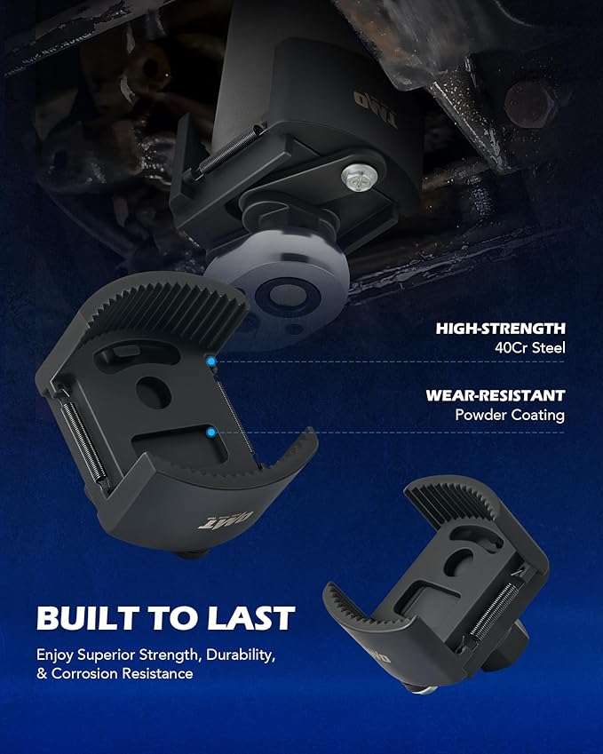 Orion Motor Tech 2 pc. Oil Filter Removal Tool, 60-80 mm & 80-105 mm Adjustable Oil Filter Wrench, Oil Filter Removal Tool, 1/2" & 22 mm Drive Universal Oil Filter Wrench, Black