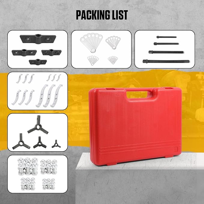 CMTOOL Gear Puller Set, 3'' 4'' 6'' 8'' Bearing Puller Kit, Heavy Duty 2 Jaw 3 Jaw Pulling Tool Kit for Pulley Gear Bearing Flywheel Removal, CR-V Steel