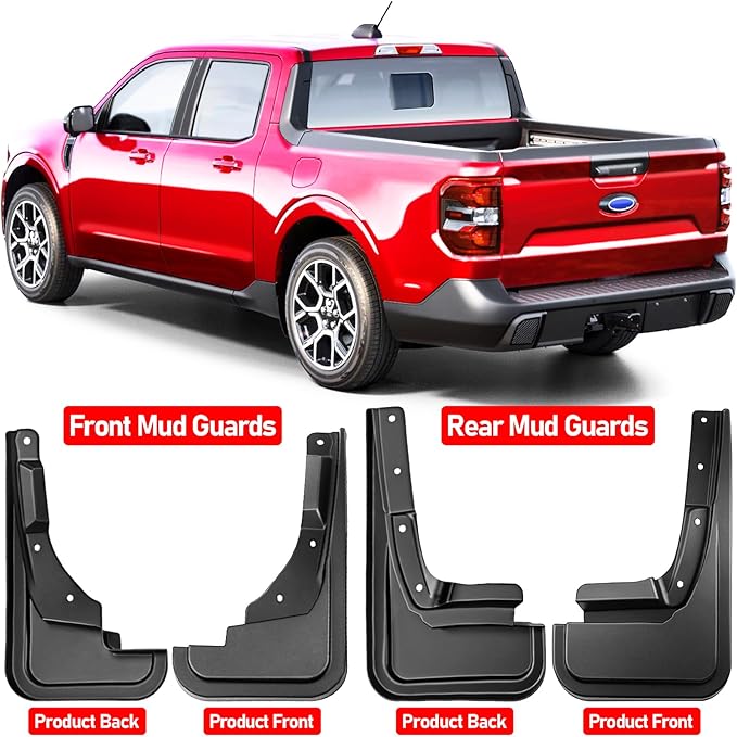 Mud Flaps for Ford Maverick 2025 2024 2023 2022,Upgrade Splash Guards 4PCS Mudguard Replacement for Maverick Accessories,No Drilling Required All Weather Fender Front Rear Mud Grards