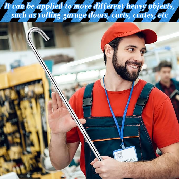 Zonon 12 Pack 31" Fifth Wheel Puller 5th Wheel Pin Puller for Semi Truck Cotter Spring Pulling Tool Solid Steel Dock Hooks Portable Type Lifting Hook for Pulling Storm Drain Manhole Covers (Sliver)