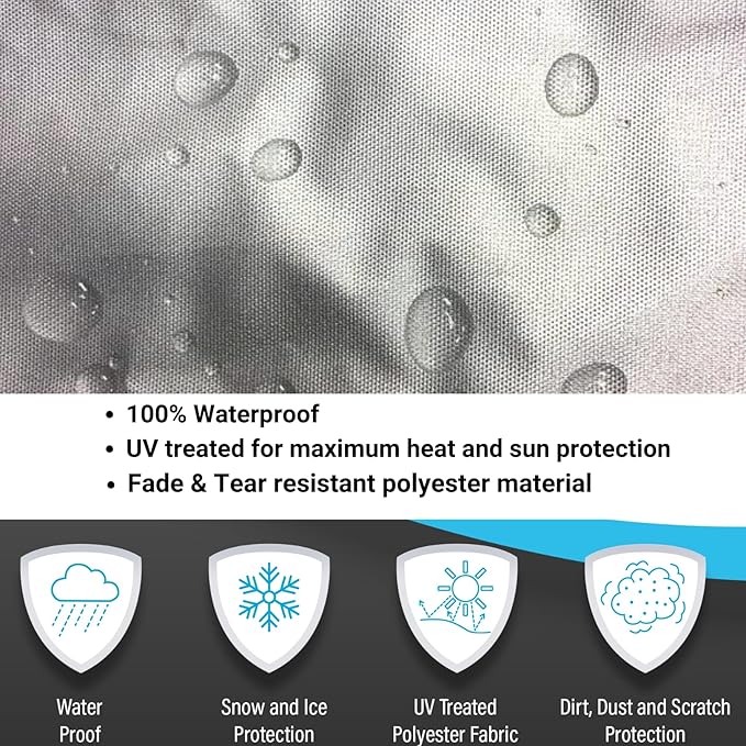 SavvyCraft ShieldAll Ultimate Travel Trailer Camper Cover, Heavy Duty RV Trailer Cover w/Access Panels fits 17 feet to 18 feet