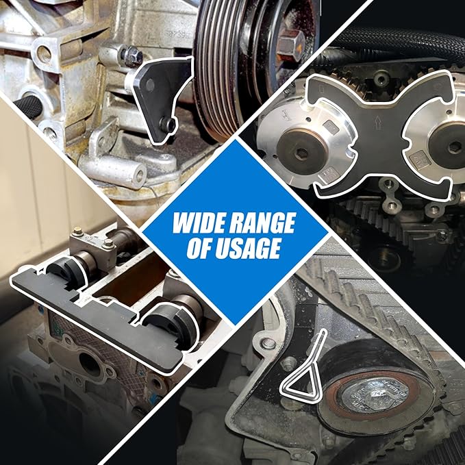 18PCS Engine Timing Tool Kit, Camshaft Locking Set with Flywheel Lock, Replaces 303-1097 303-1552, Fits Ford 1.5L 1.6L 2.0L EcoBoost (Focus Fiesta Escape) & Mazda 3 Volvo, for Timing Alignment