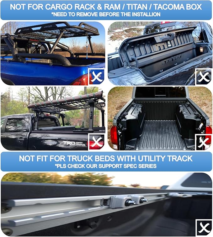 Mamoru Hard Tri-Fold Truck Pickup 6.5ft Bed Cover for 2014-2026 Silverado Sierra 1500 Tonneau Cover | 2015-2019 Silverado Sierra 2500HD 3500HD Tonneau Cover