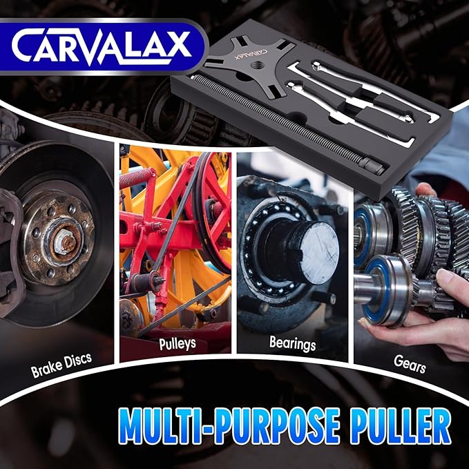 Gear Puller 7 Ton, Heavy Duty CR-V Steel 2 & 3 Reversible Jaw Bearing/Pulley Puller – Professional Automotive & Industrial Tool for Mechanics, DIYers