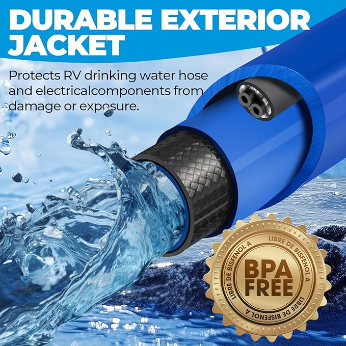 15FT 25FT 30FT 50FT 75FT 100FT Heated Water Hose for Rv,Heated Drinking Water Hose Antifreeze to -45°F,Great Rv Accessories for Campers,Livestock,Agriculture,Lead and BPA Free
