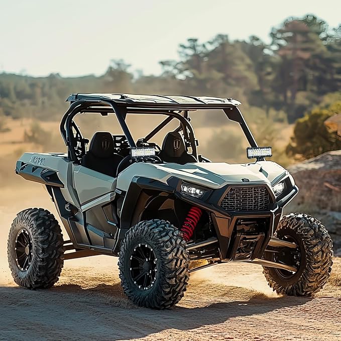 Nilight Side Shooter Light Bar 7 Inch Triple Row Spot Flood Combo Work Off Road Lighting on Truck SUV ATV UTV