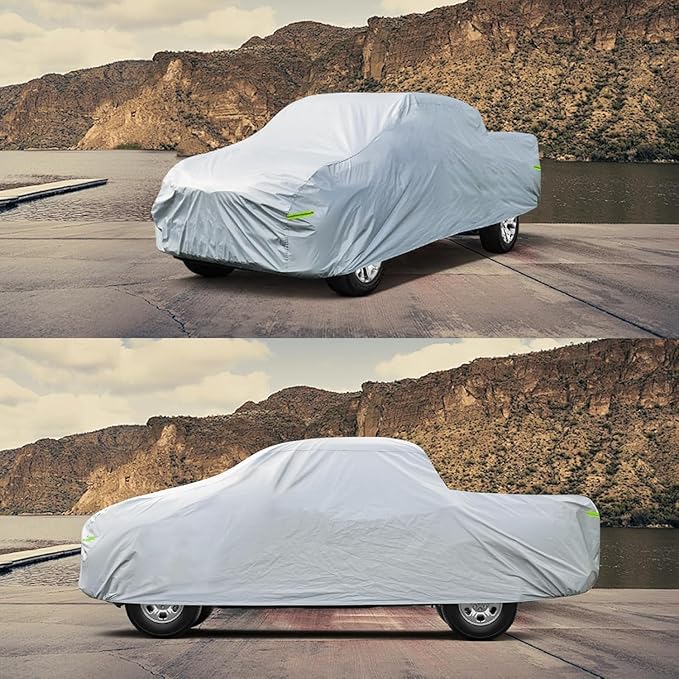 Truck Car Cover Waterproof Fit 2000-2020 Toyota Tundra (Regular Cab/Extended Cab/CrewMax/Double Cab), Full Pickup Cover Outdoor Indoor Sun UV Rain Dust Protection.