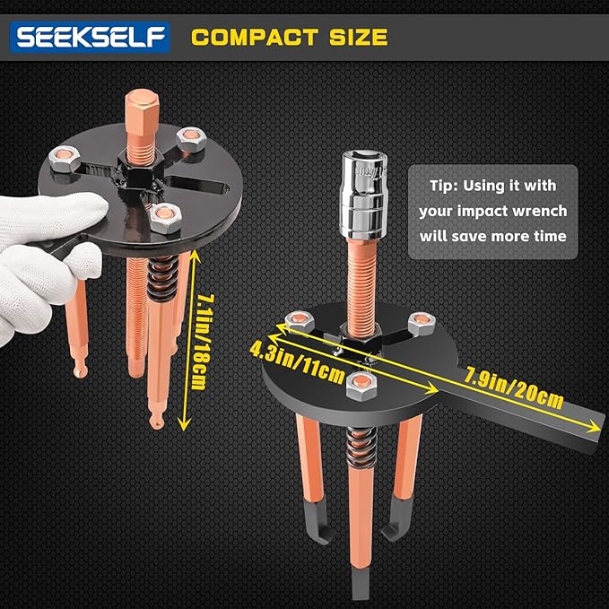 Blind Hole Bearing Puller Kit, 36 in 1 Inner Outer Bearing Separator Set Internal External Bearing Removal Gear Splitter Pull Tool, Black Storage Box